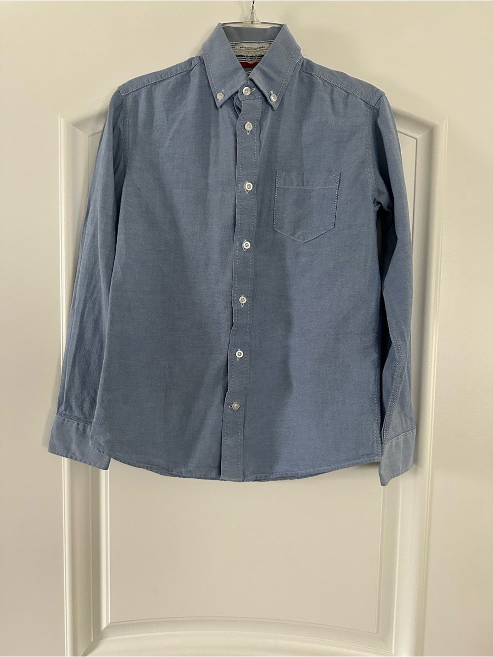 Izod Light Blue Button Down Casual Long Sleeve Shirt Size 10-12